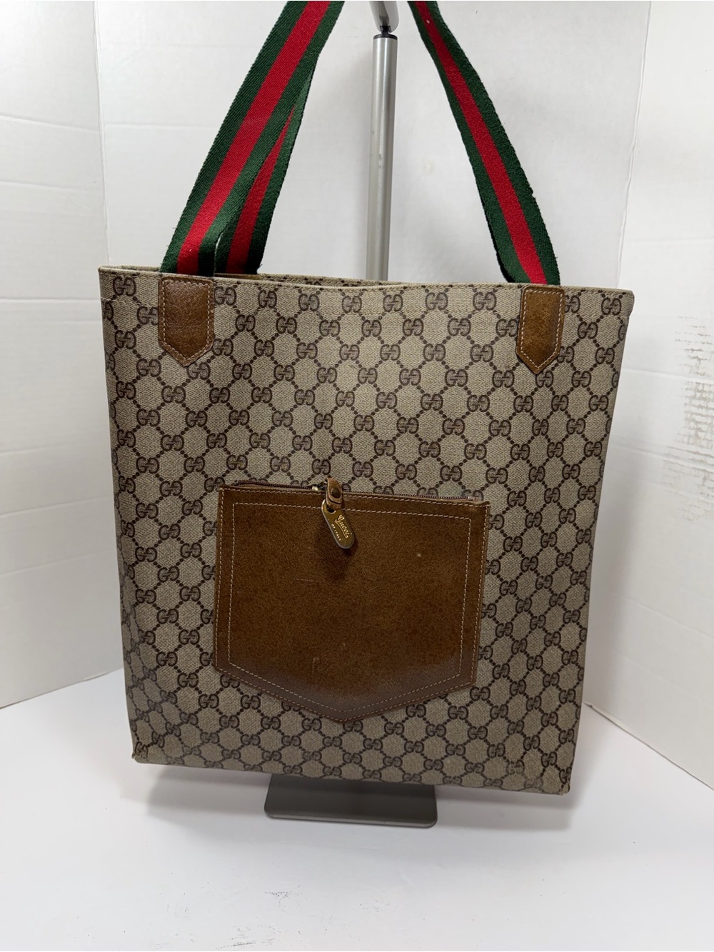 Vintage Gucci Men’s Computer Tote Bag W/ GG Logo Pattern C1980’s